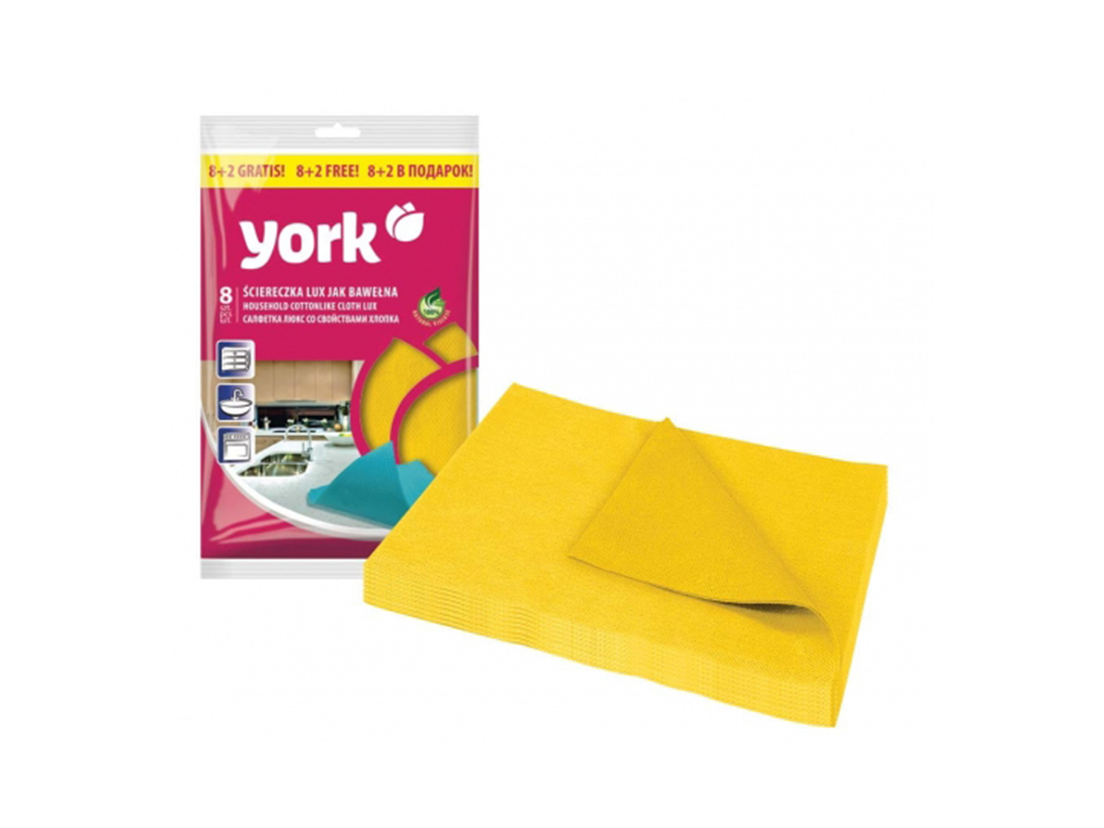 Ściereczka LUX jak bawełna 8+2 szt YORK